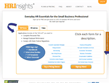 Tablet Screenshot of hrinsights.com